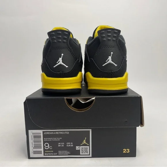 Nike Air Jordan 4 Retro TD “Thunder/Tour Yellow” 2023 - Picture 4 of 4